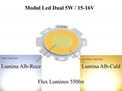 LED COB 28MM - 5W, LUMINA CALD/RECE